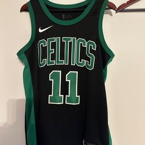 Nike Black and Green Basketball Jersey